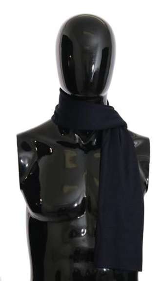 DOLCE & GABBANA DARK BLUE CASHMERE MENS WRAP SHAWL