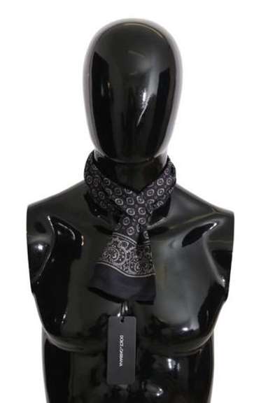 DOLCE & GABBANA BLUE BAROQUE SILK MENS WRAP