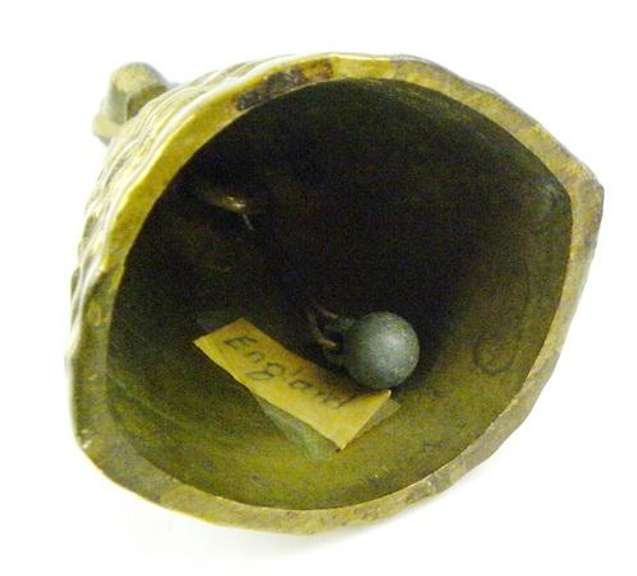 Vintage English Figural Victorian Lady Brass Bell