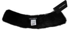 DOLCE & GABBANA BLACK FUR NECK COLLAR 100%  MINK SCARF