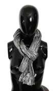 DOLCE & GABBANA 100% POLYESTER SILVER SHAWL SCARF
