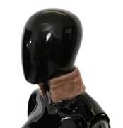 DOLCE & GABBANA BEIGE FUR NECK COLLAR LAMBSKIN SCARF