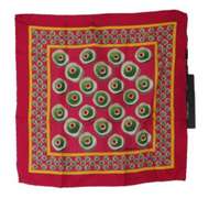 DOLCE & GABBANA PINK CUPCAKE SQUARE WRAP SHAWL SILK SCARF