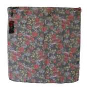 DOLCE & GABBANA BLACK FLORAL SQUARE WRAP SHAWL SILK SCARF