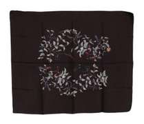 DOLCE & GABBANA BROWN 100% SILK BIRD PRINT WRAP