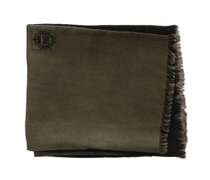 DOLCE & GABBANA GREEN BAROQUE FRINGES SILK MENS WRAP