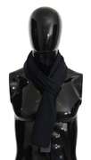 DOLCE & GABBANA DARK BLUE CASHMERE MENS WRAP SHAWL