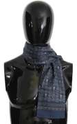 DOLCE & GABBANA BLUE BAROQUE OWL SILK MENS WRAP