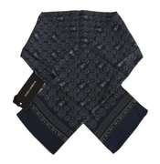DOLCE & GABBANA BLUE BAROQUE OWL SILK MENS WRAP