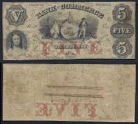 $5 Bank of Commerce Obsolete Savannah GA