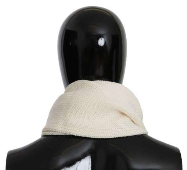 DOLCE & GABBANA BEIGE WOOL KNIT MENS WRAP MENS SCARF