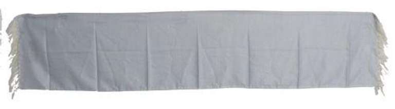 DOLCE & GABBANA BLUE WOOL SILK   Logo FRINGES WRAP SCARF