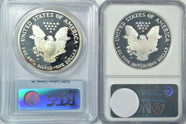 Super Gem PRF 2005-W $1 Eagles. PCGS & NGC-69