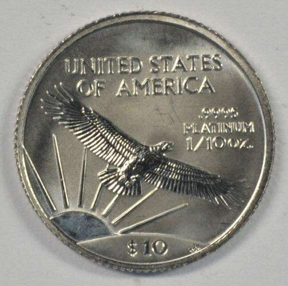 Superb Gem BU Year 2000 $10 pure Platinum Eagle coin