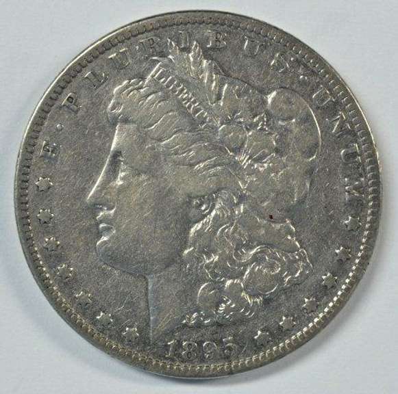 Rare key date 1895-S Morgan Silver Dollar in VF