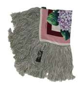 DOLCE & GABBANA HORTENSIA FLORAL SILK FRINGES SHAWL WRAP SCARF