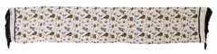 DOLCE & GABBANA BEIGE SILK GOLD MUSIC PRINT WRAP SCARF