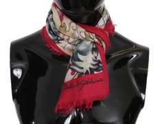 DOLCE & GABBANA MULTI Color JAPANESE DRAGON PRINT WRAP SCARF
