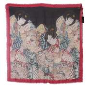 DOLCE & GABBANA MULTI Color JAPANESE DRAGON PRINT WRAP SCARF