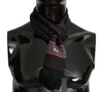 DOLCE & GABBANA BROWN BAROQUE TASSEL MENS SILK SCARF