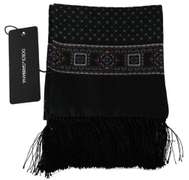 DOLCE & GABBANA GREEN BAROQUE TASSEL MENS SILK SCARF