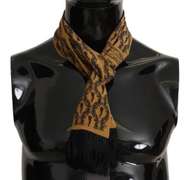 DOLCE & GABBANA YELLOW PRINTED TASSEL SILK WRAP SCARF