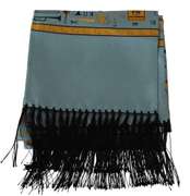 DOLCE & GABBANA BLUE MUSICAL INSTRUMENT PRINT SILK SCARF