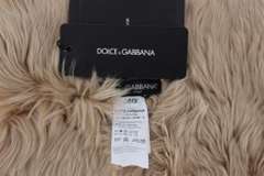 DOLCE & GABBANA BEIGE ALPACA COLLAR SCARF