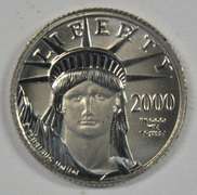 Superb Gem BU Year 2000 $10 pure Platinum Eagle coin