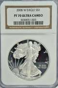 Sensational NGC PF70 ULTRA CAMEO 2008-W $1 Silver Eagle