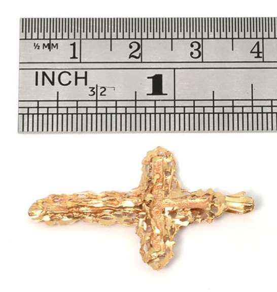 Decorative Yellow Gold Crucifix