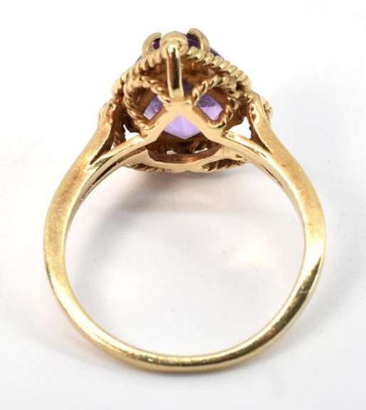 Lovely Pear Shaped Amethyst Ring