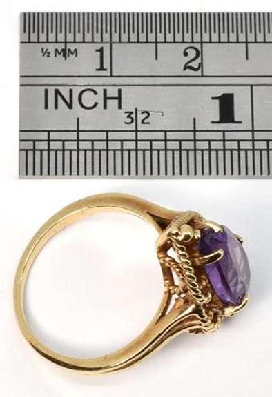 Lovely Pear Shaped Amethyst Ring
