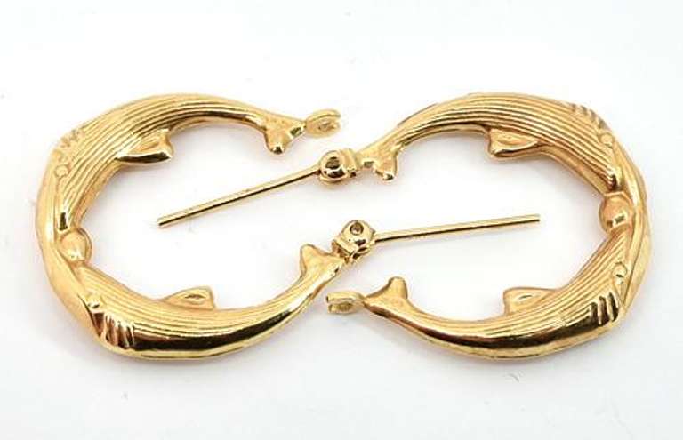 Popular Dolphin Hoop Earrings