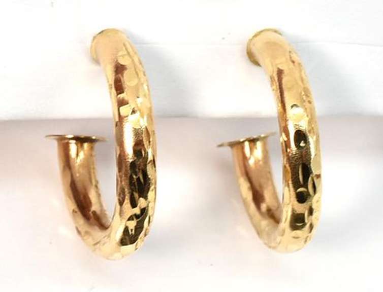 Useful 14k J Hoop Earrings