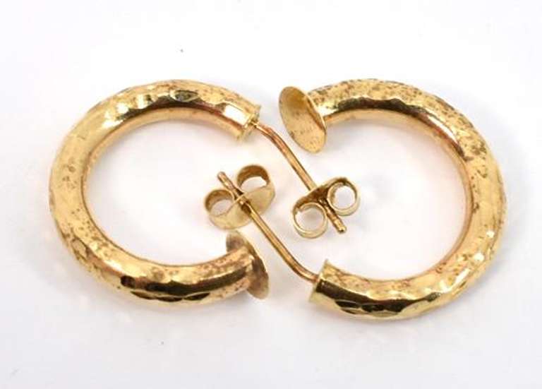 Useful 14k J Hoop Earrings