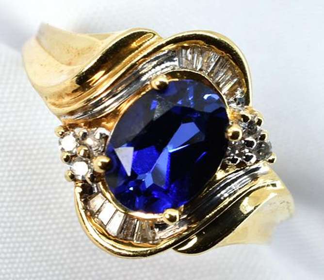 Gorgeous Synthetic Sapphire Ring