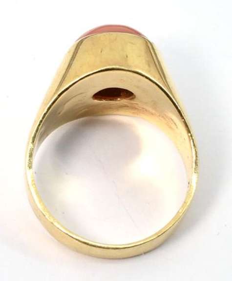 Practical Bezel Set Coral Ring