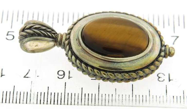 Sterling Silver Tiger Eye Pendant