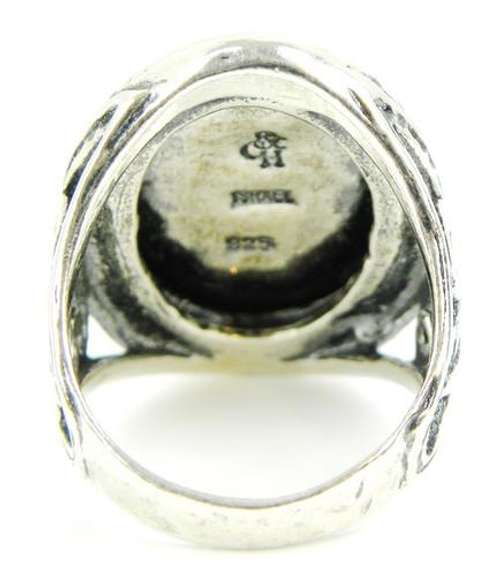 Signed Sterling Silver Sentiment Ring, Size 9