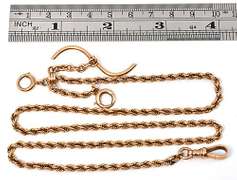 Antique 14k Pocket Watch Chain
