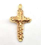 Decorative Yellow Gold Crucifix
