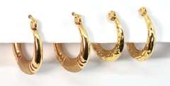 Two Pairs of 14k Small Hoop Earrings