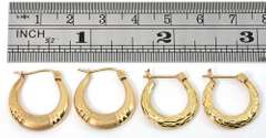 Two Pairs of 14k Small Hoop Earrings
