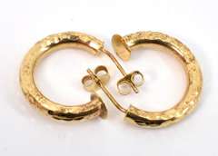 Useful 14k J Hoop Earrings