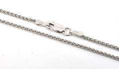 Smooth White Gold Foxtail Necklace