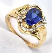 Gorgeous Synthetic Sapphire Ring