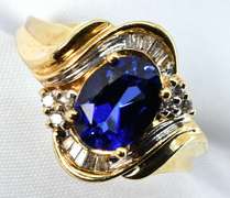 Gorgeous Synthetic Sapphire Ring