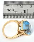 Bold and Reflective Blue Topaz Ring