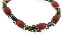 Sterling Silver Raspberry Rhodonite Bracelet